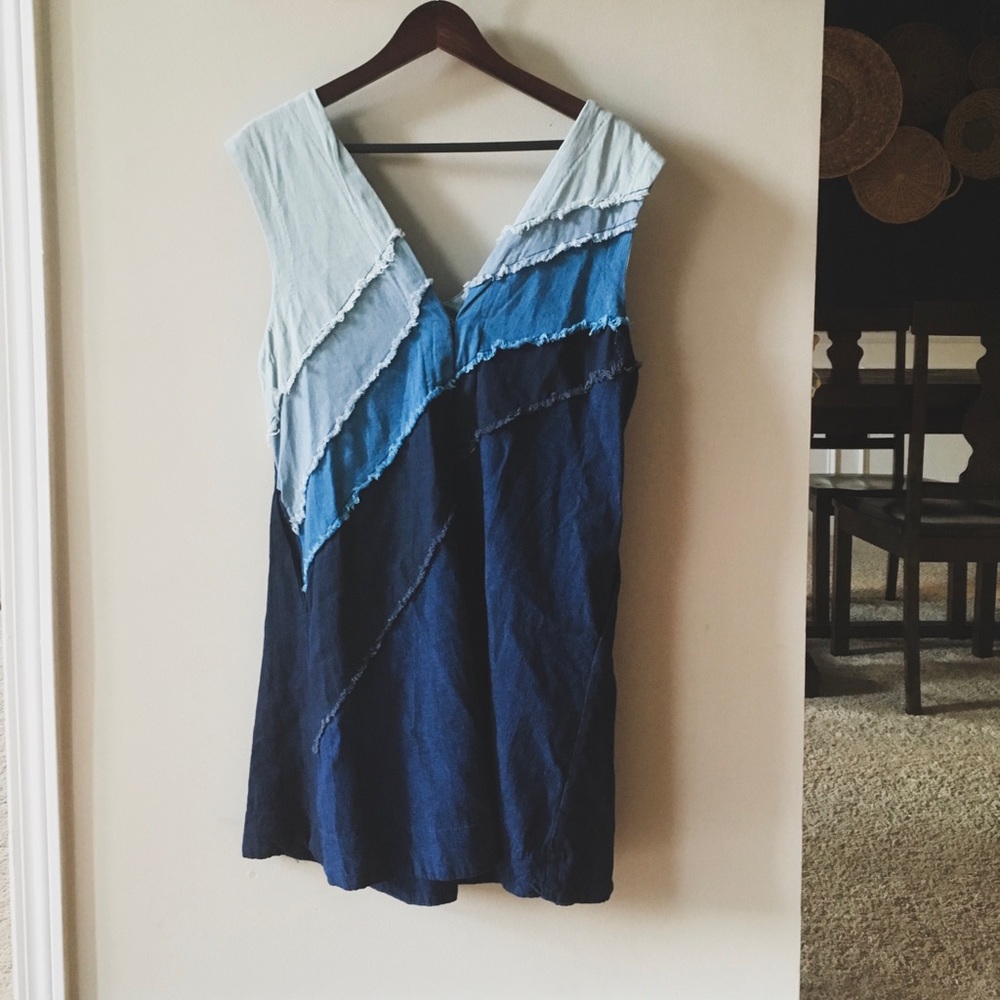Free People Dress Pastel Chambray size M